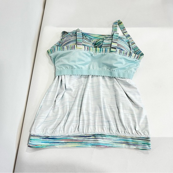 Lands' End  Blouson Tummy Hiding Tankini Top Swimsuit Adjustable Straps Sz 16 DD - Picture 5 of 14